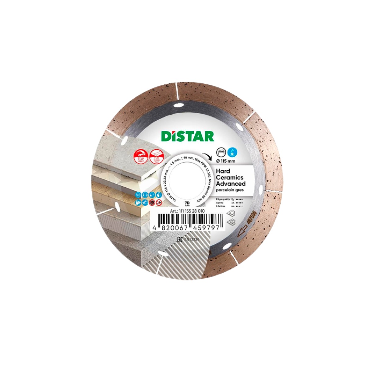 Алмазный диск distar hard ceramics advanced porcelain gres 250