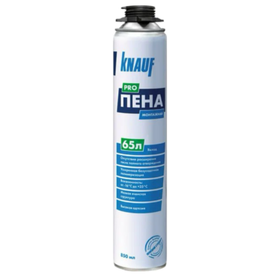 Пена монтажная Knauf 65 PRO всесезонная 850 мл